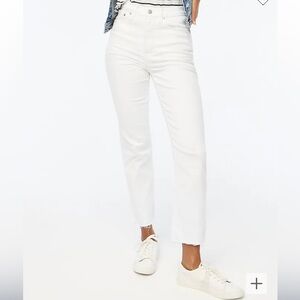J. CREW FACTORY White stovepipe straight jean in signature stretch+